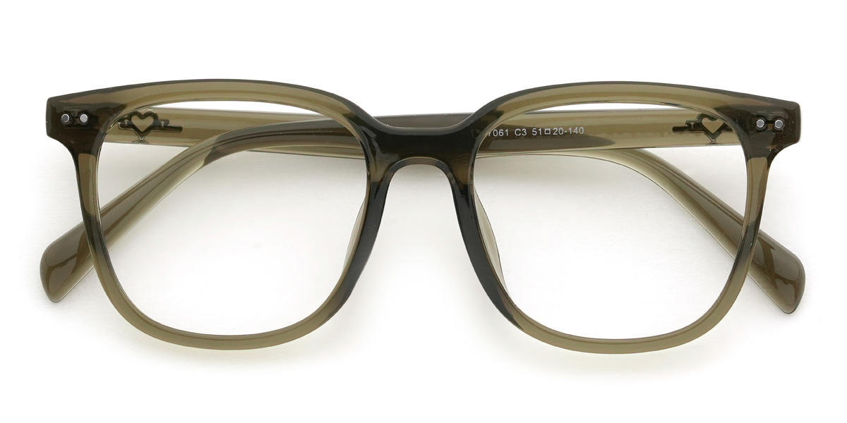 Olive Green Waylen Glasses - Square Glasses
