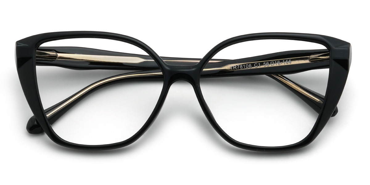 Black Eliyanah Glasses - Square Glasses