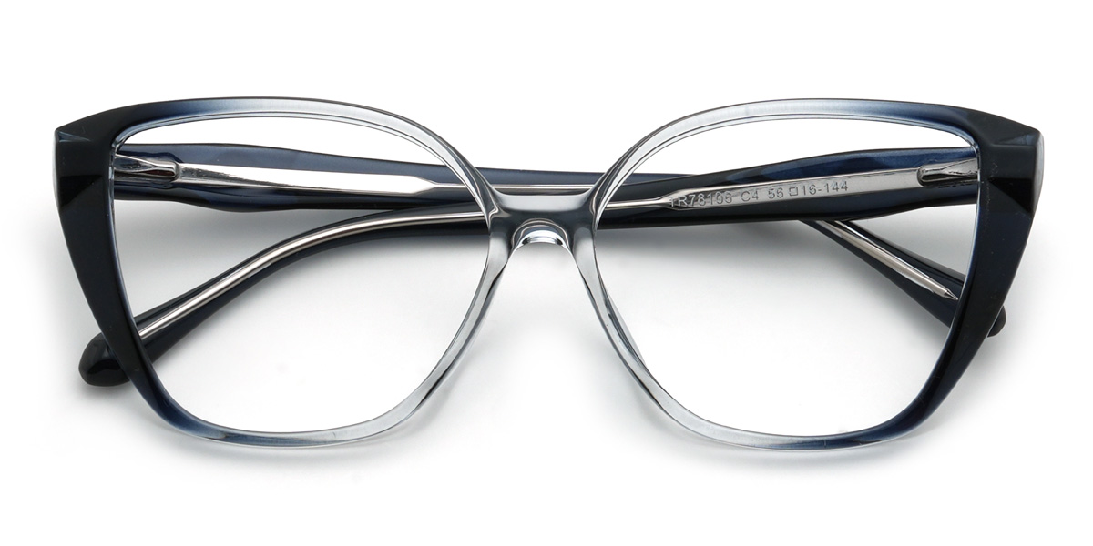 Gradient Blue Eliyanah Glasses - Square Glasses