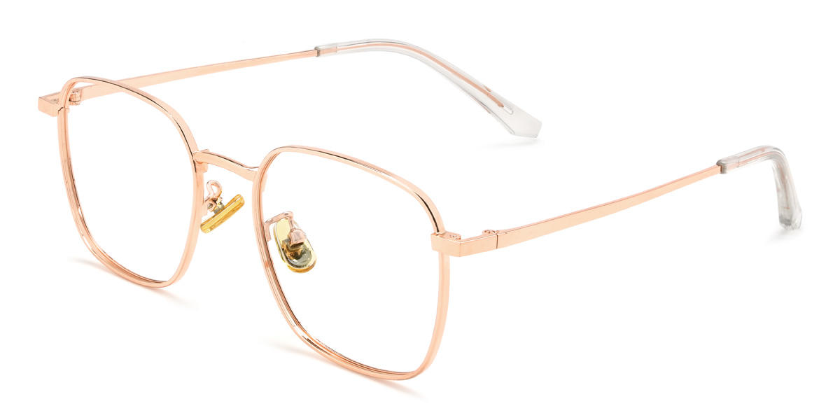 Rose Gold Ryatt Glasses - Rectangle Glasses