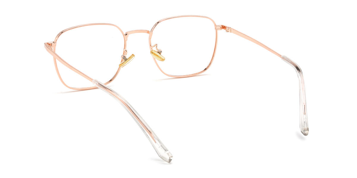 Rose Gold Ryatt Glasses - Rectangle Glasses