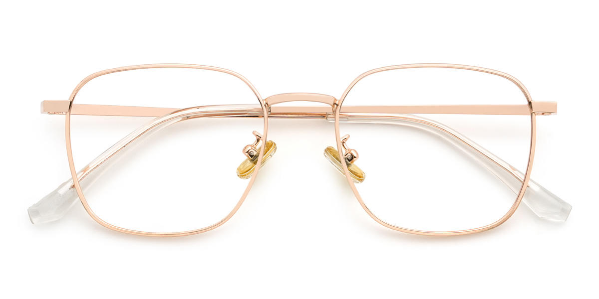 Rose Gold Ryatt Glasses - Rectangle Glasses