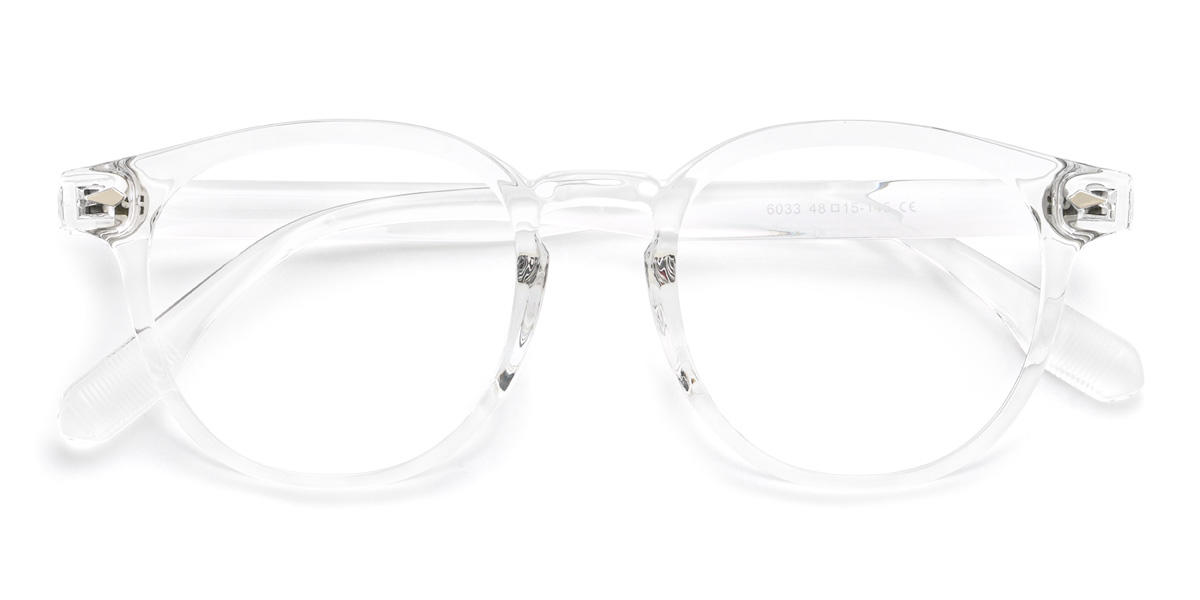 Clear Jersey Glasses - Round Glasses