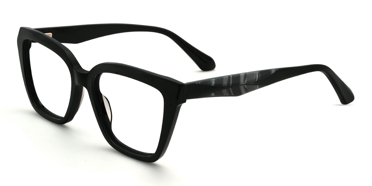 Black Advika Glasses - Cat Eye Glasses