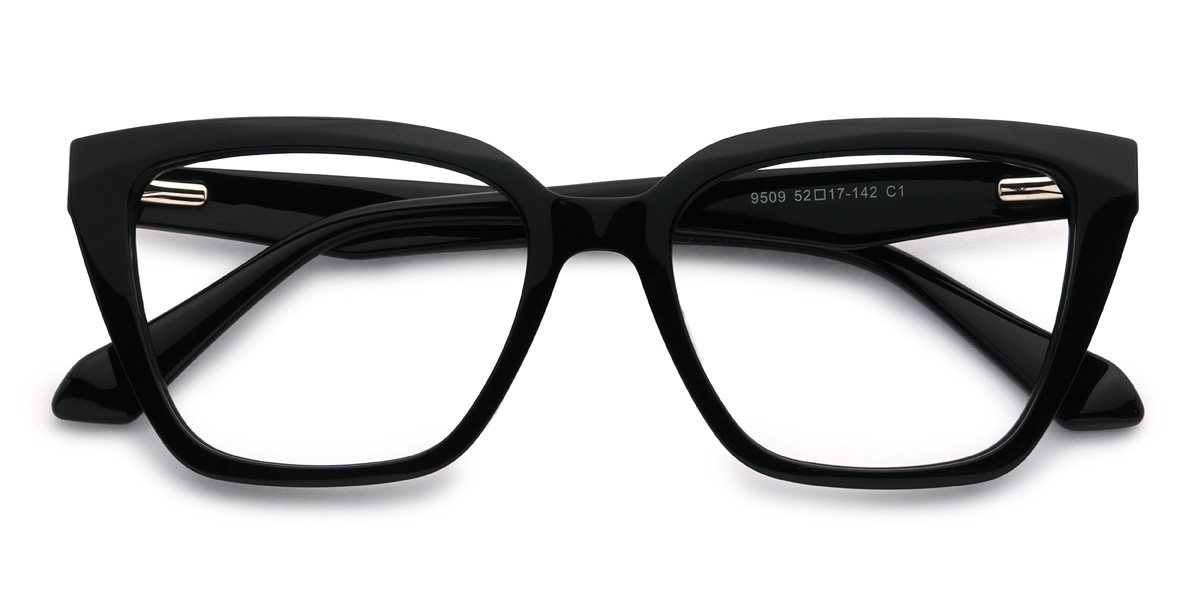 Black Advika Glasses - Cat Eye Glasses