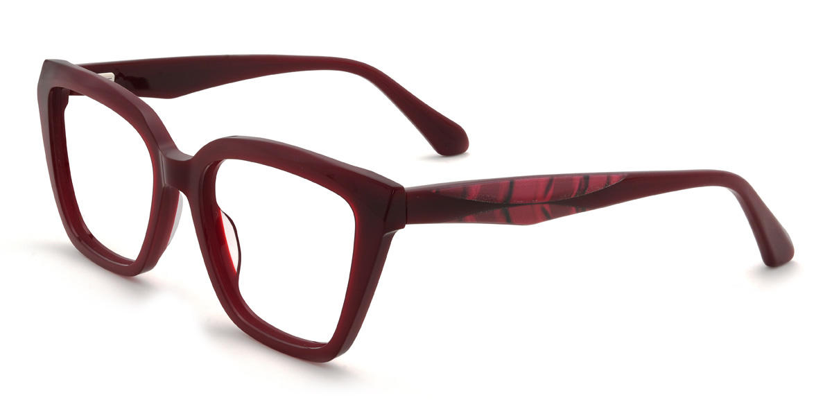 Wine Advika Glasses - Cat Eye Glasses