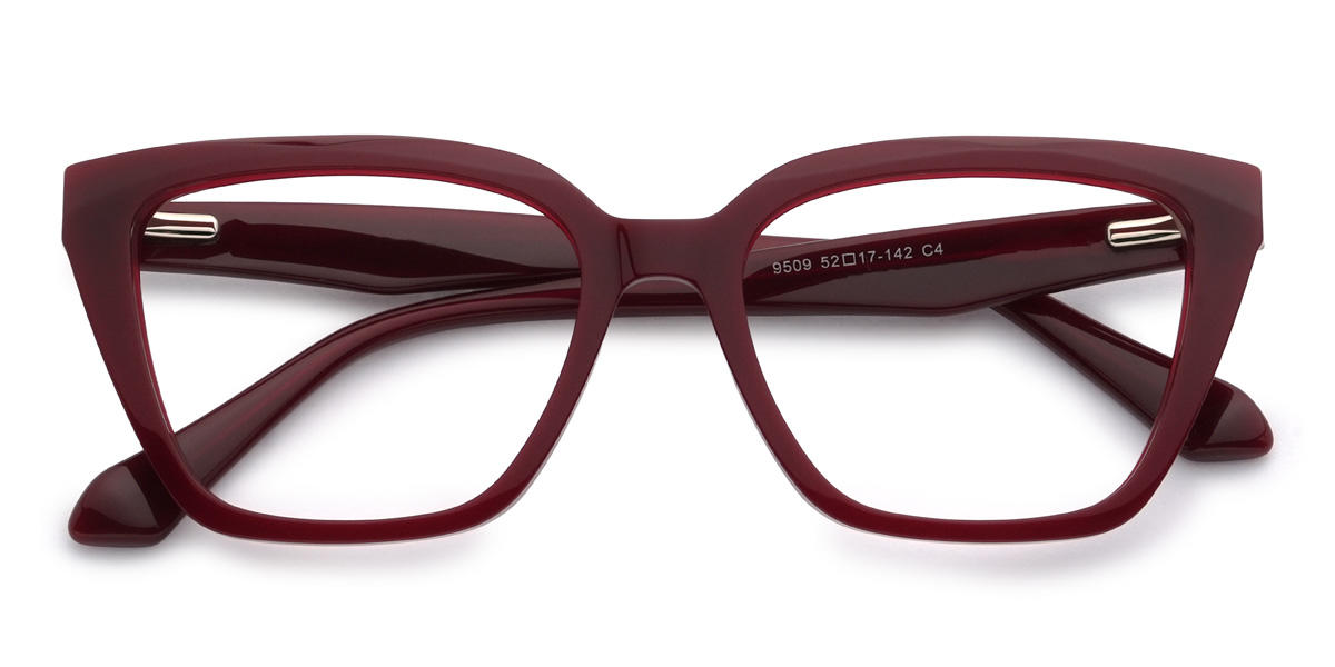 Wine Advika Glasses - Cat Eye Glasses