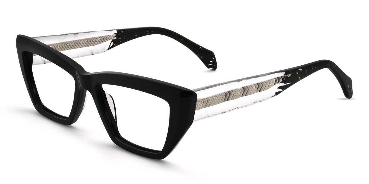 Black Mattie Glasses - Cat Eye Glasses
