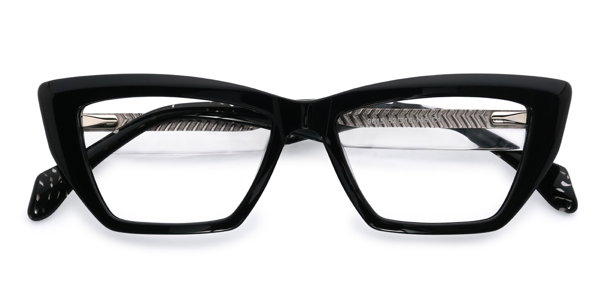 Black Mattie Glasses - Cat Eye Glasses