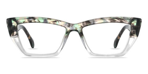 Zelená korytnačia sivá Mattie - Cat Eye Glasses