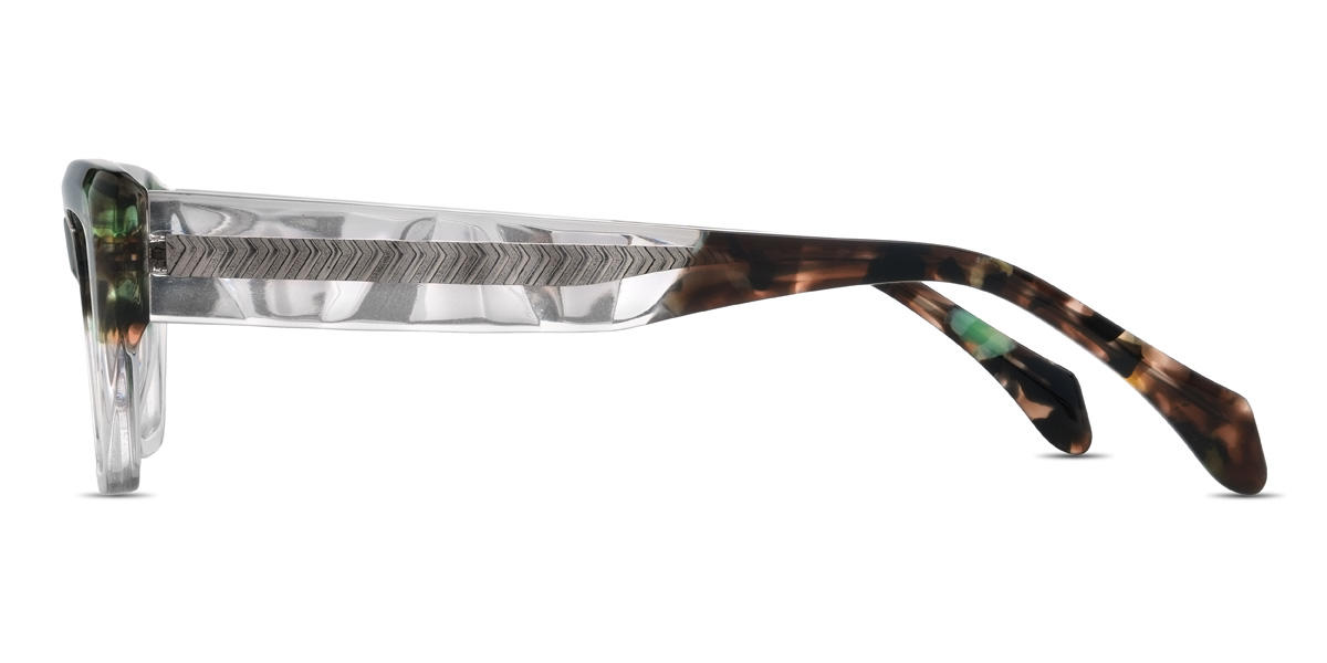 Zelená korytnačia sivá Mattie Okuliare - Cat Eye Glasses