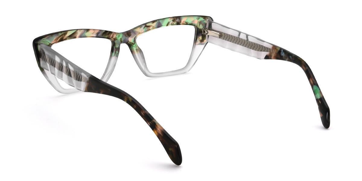 Zelená korytnačia sivá Mattie Okuliare - Cat Eye Glasses