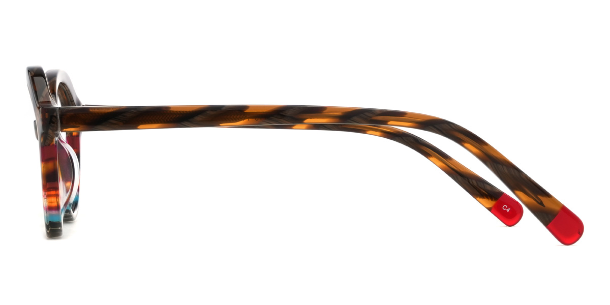 Tortoiseshell Multicolored Alfredo Glasses - Oval Glasses