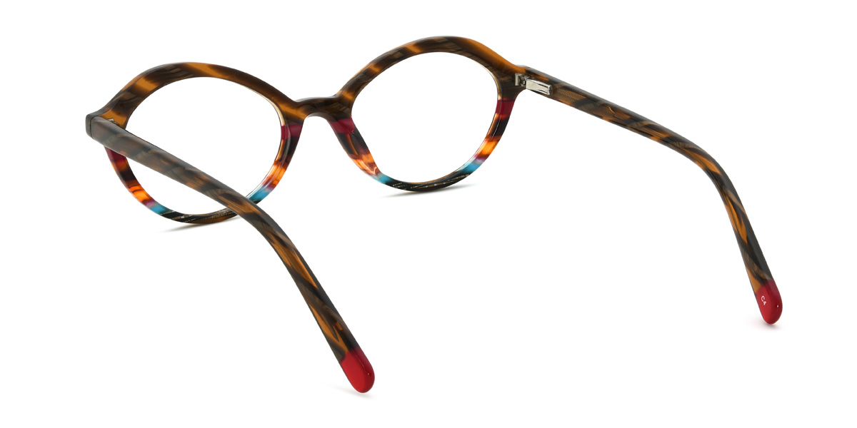 Tortoiseshell Multicolored Alfredo Glasses - Oval Glasses