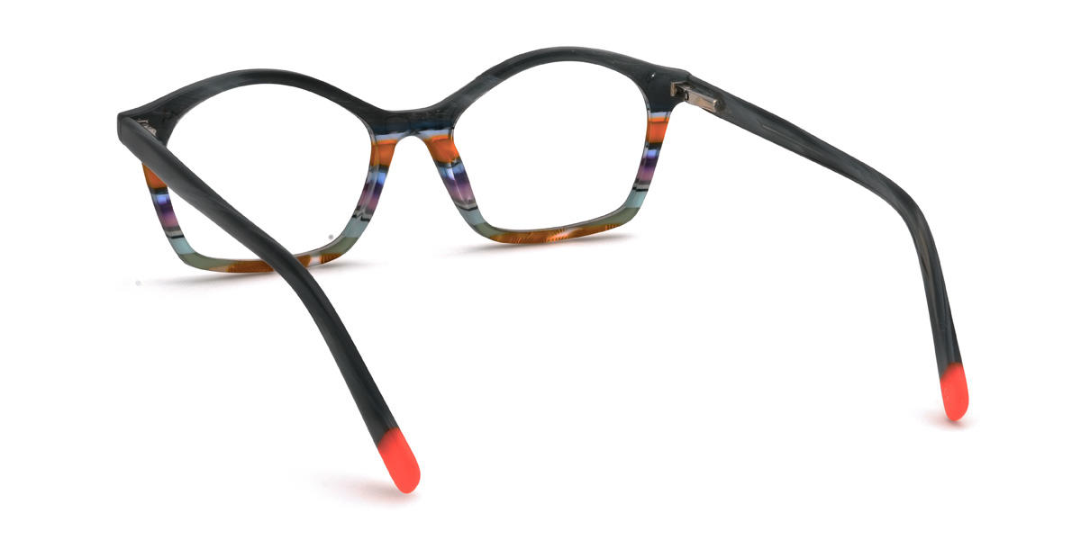 Verde escuro multicolorido Kanan Óculos - Oval Glasses