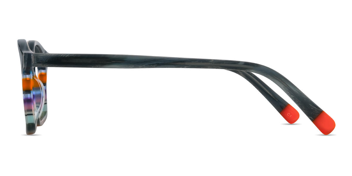 Verde escuro multicolorido Kanan Óculos - Oval Glasses