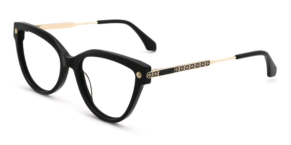 Black Soraya Glasses - Cat Eye Glasses