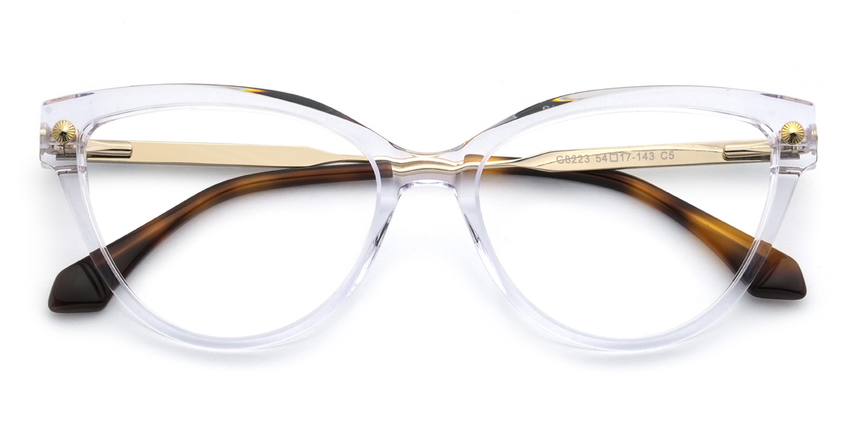 Clear Purple Soraya Glasses - Cat Eye Glasses