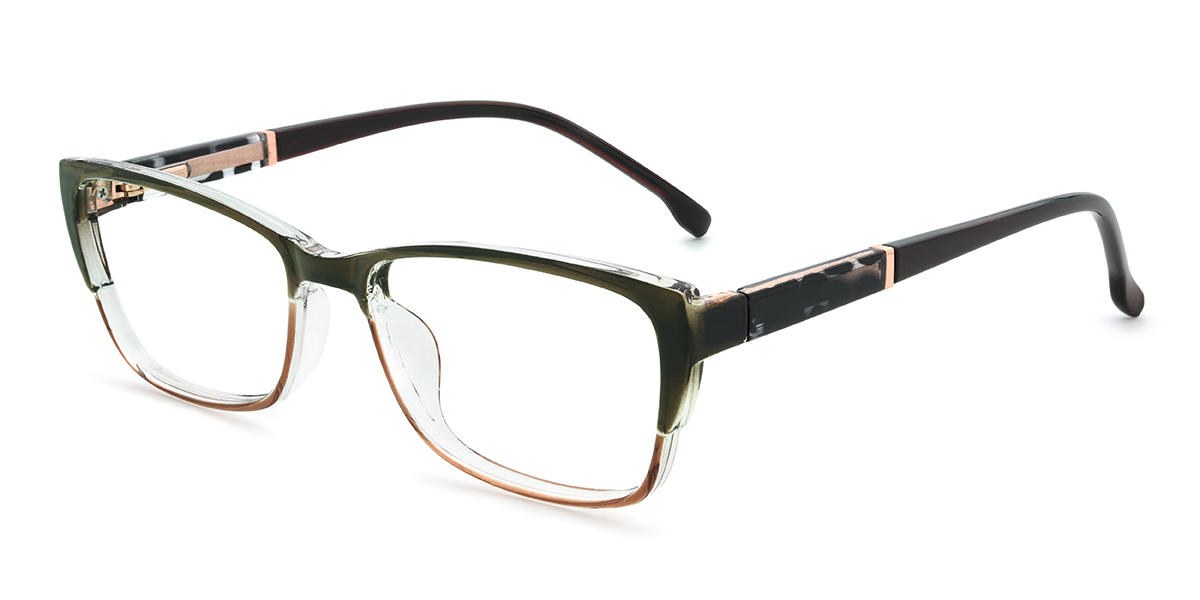 Deep green Orange Achilles Glasses - Rectangle Glasses