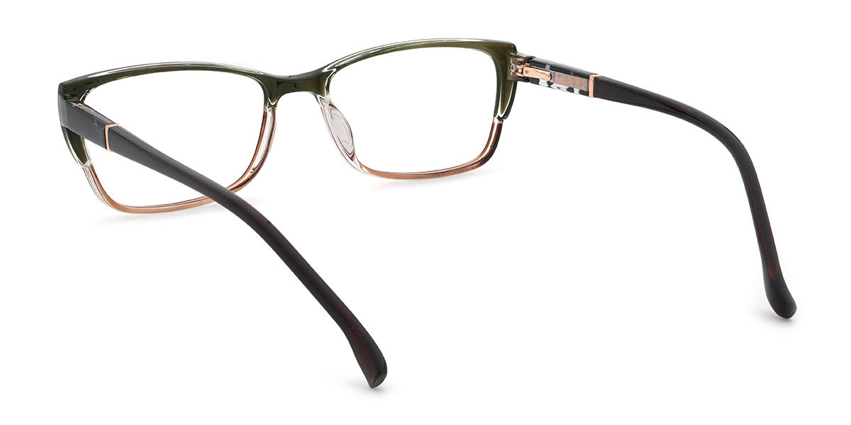 Deep green Orange Achilles Glasses - Rectangle Glasses