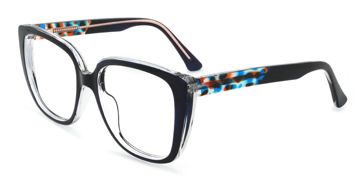 Navy Lamar Glasses - Square Glasses