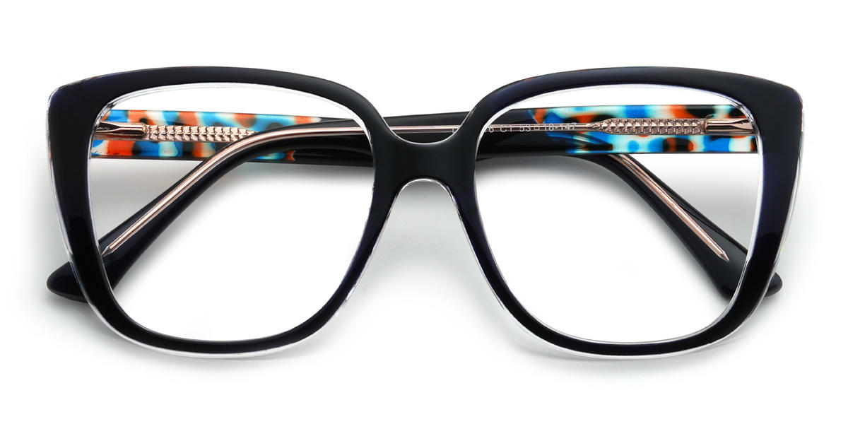 Navy Lamar Glasses - Square Glasses