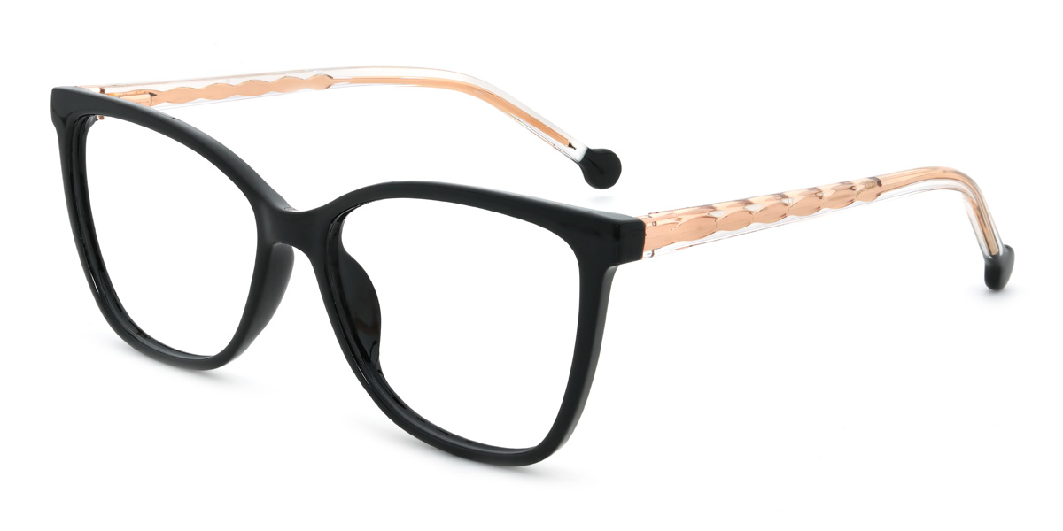 Black Aaira Glasses - Cat Eye Glasses