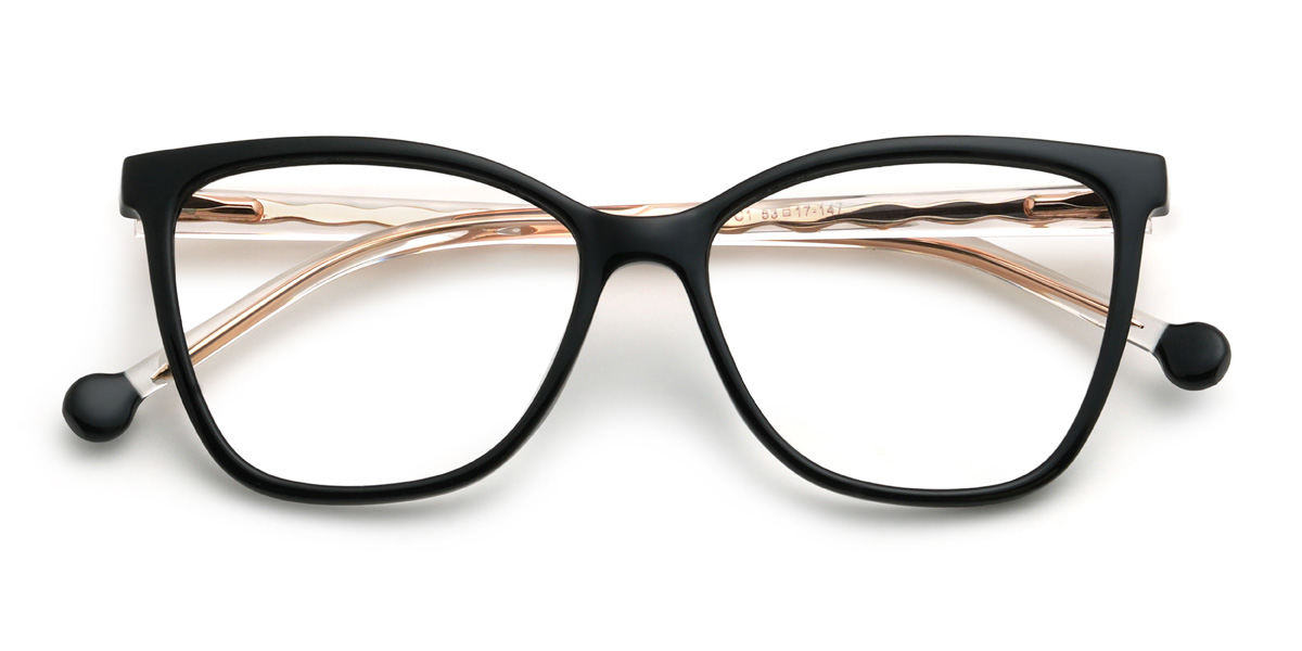 Black Aaira Glasses - Cat Eye Glasses