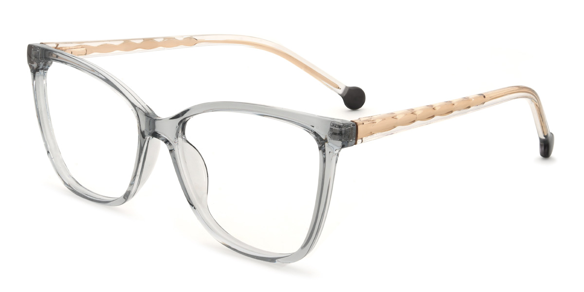 Clear Grey Aaira Glasses - Cat Eye Glasses