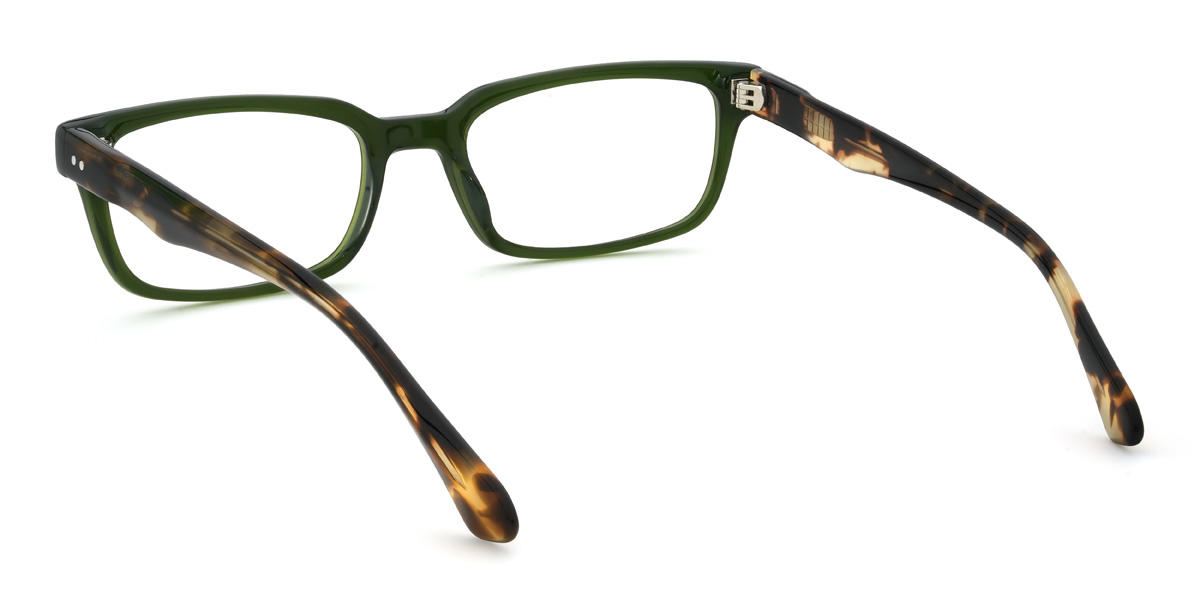 Green Micaiah Glasses - Rectangle Glasses