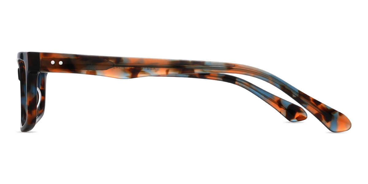 Orange bleu Écaille de tortue Zaira Lunettes - Rectangle Glasses