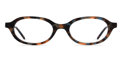 Orange Blau Schildpatt Kenan - Rectangle Glasses