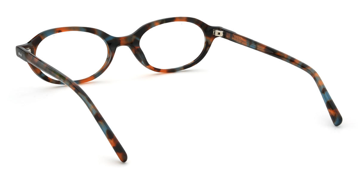 Orange Blau Schildpatt Kenan Brille - Rectangle Glasses