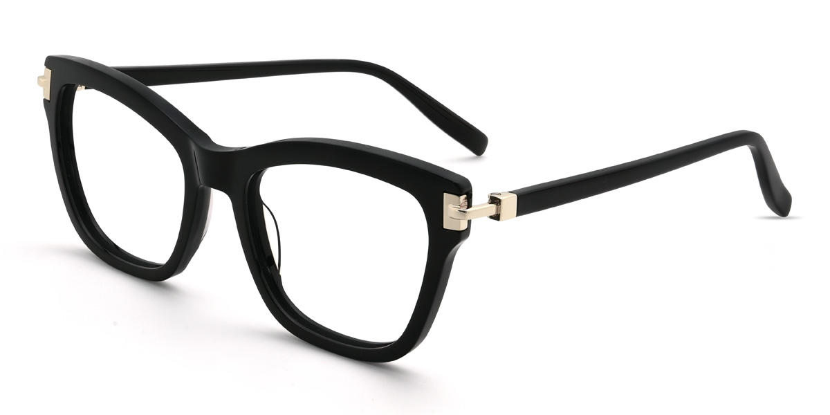 Black Giulia Glasses - Cat Eye Glasses