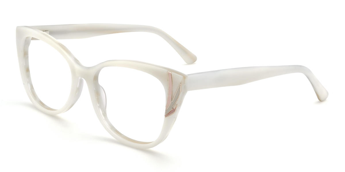 Cream Luisa Glasses - Cat Eye Glasses