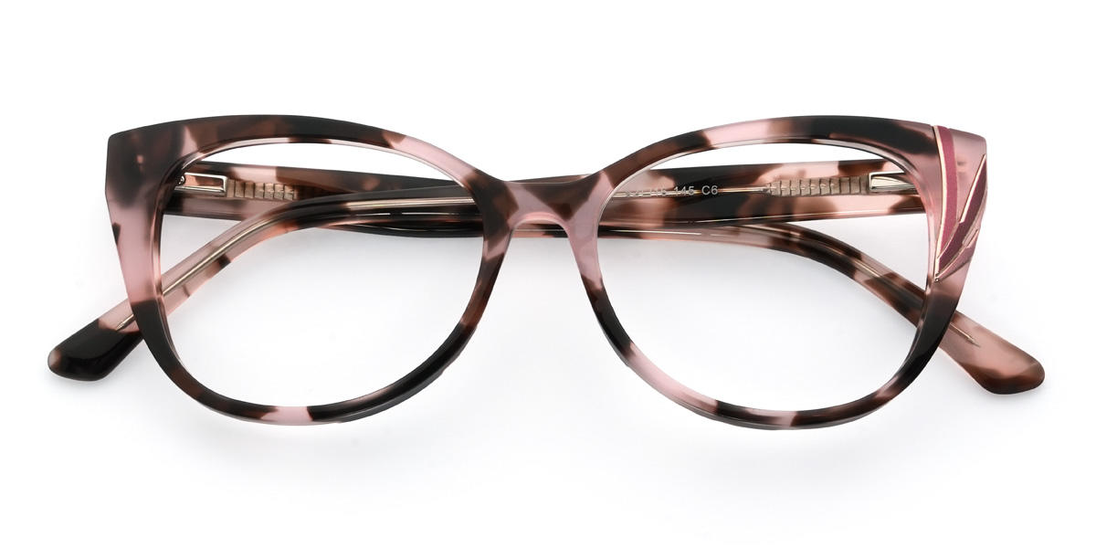 Rózsaszín Teknőcpáncél Luisa Szemüveg - Cat Eye Glasses