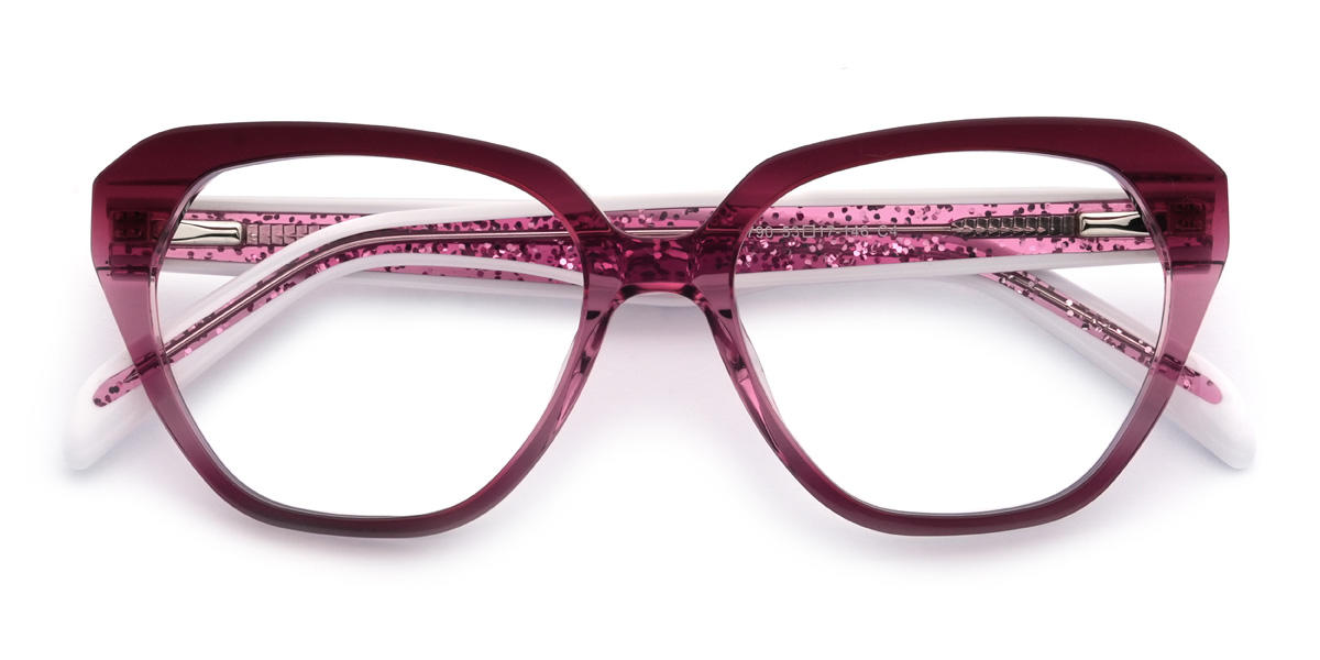 Rouge violacé Kyleigh Lunettes - Cat Eye Glasses
