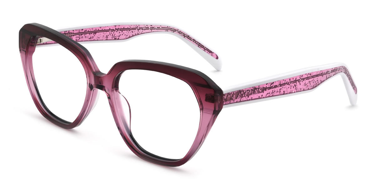 Rouge violacé Kyleigh Lunettes - Cat Eye Glasses