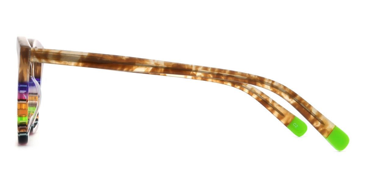 Tawny Tortoiseshell Multicolored Zarah Glasses - Cat Eye Glasses