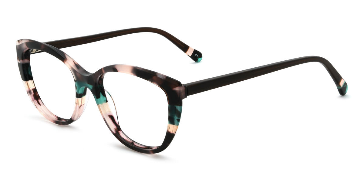 Pink Brown Tortoiseshell Blaise Glasses - Oval Glasses