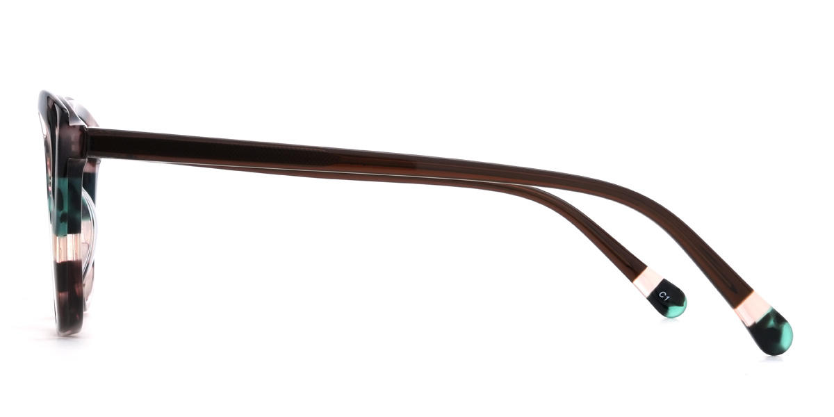 Pink Brown Tortoiseshell Blaise Glasses - Oval Glasses