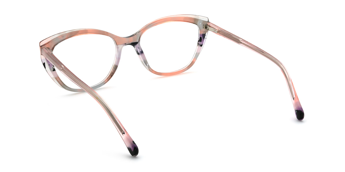 Pink Purple Tortoiseshell Blaise Glasses - Oval Glasses