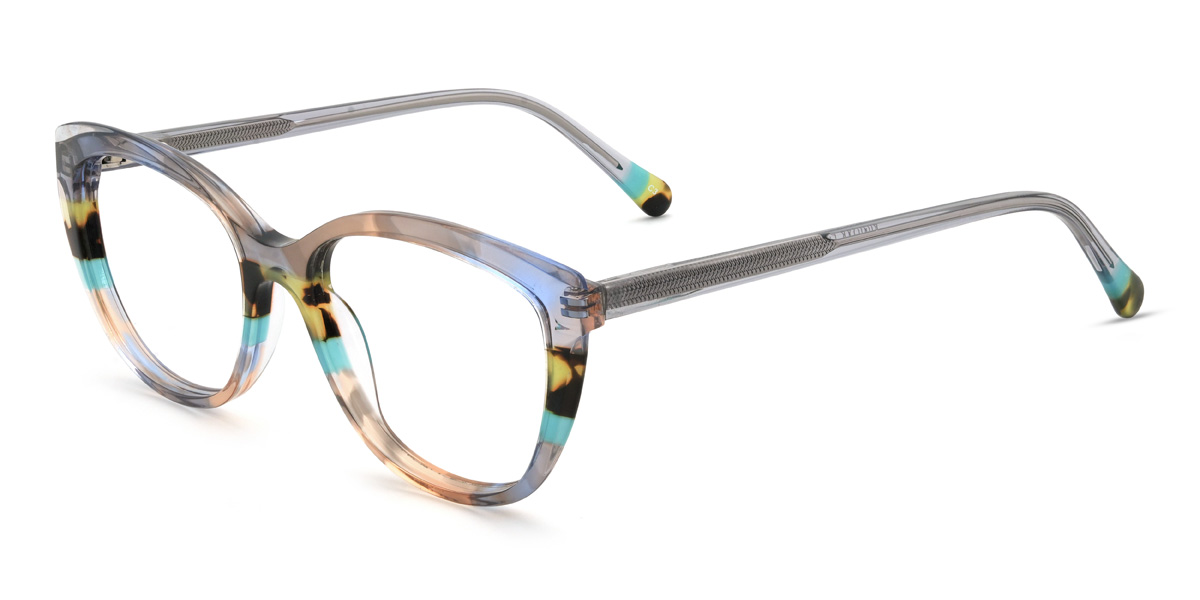 Rózsaszín lila Blaise Szemüveg - Oval Glasses