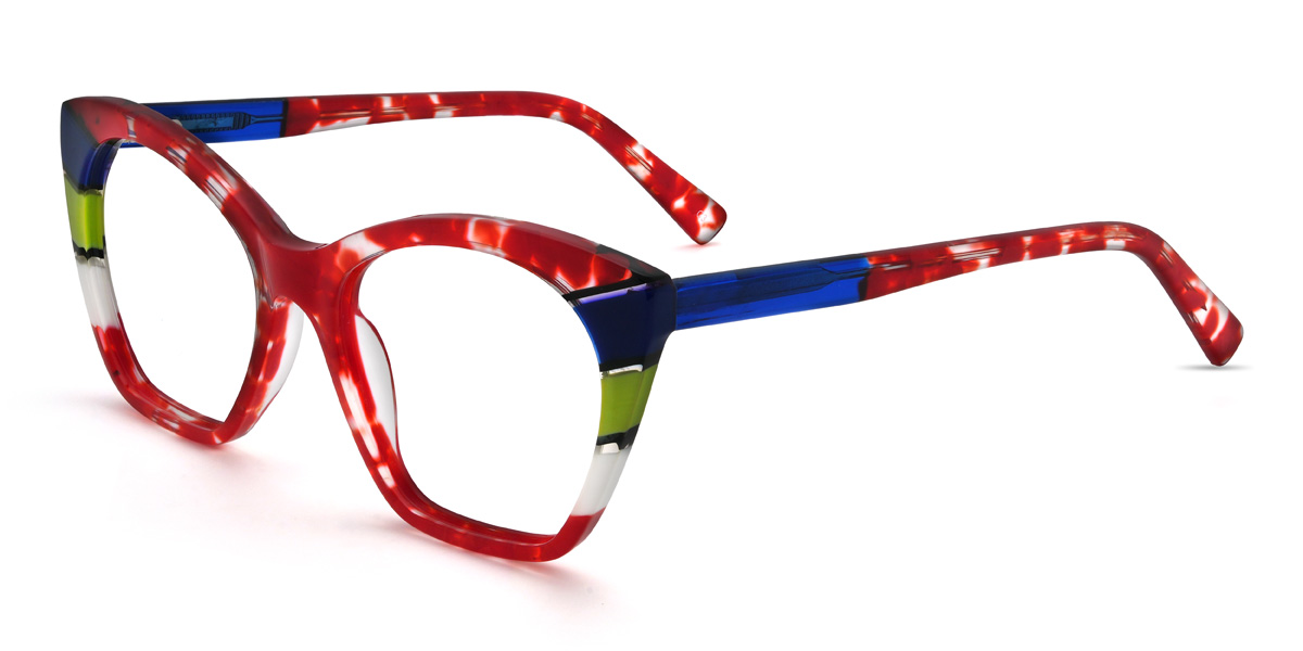 Écaille de tortue rouge Madalyn Lunettes - Cat Eye Glasses
