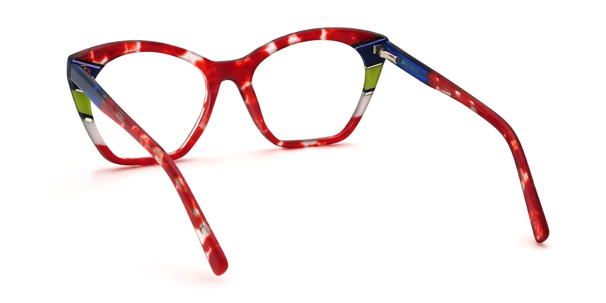 Écaille de tortue rouge Madalyn Lunettes - Cat Eye Glasses