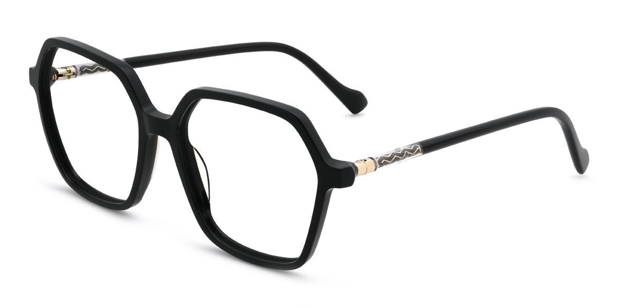 Black Leena Glasses - Square Glasses
