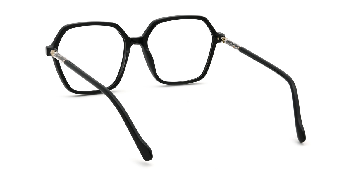 Black Leena Glasses - Square Glasses