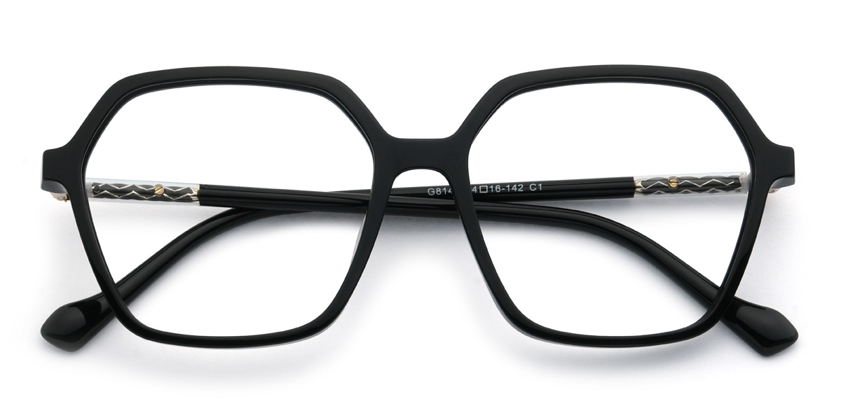 Black Leena Glasses - Square Glasses