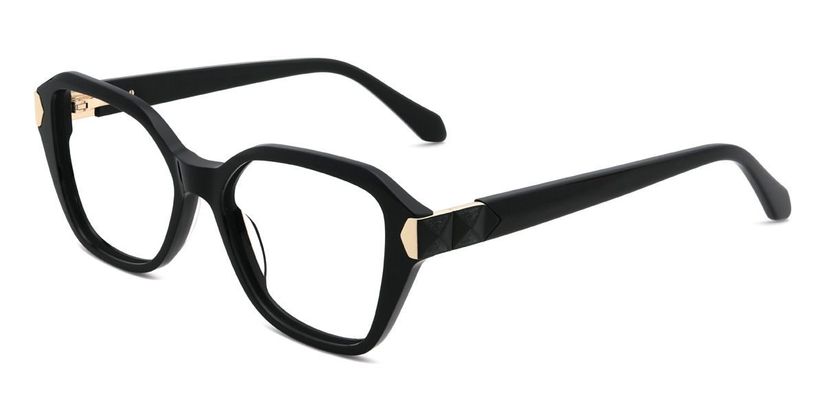 Black Asaiah Glasses - Rectangle Glasses