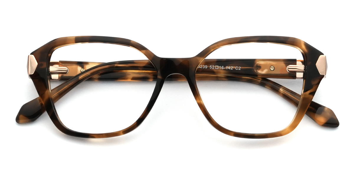 Tortoiseshell Asaiah Glasses - Rectangle Glasses